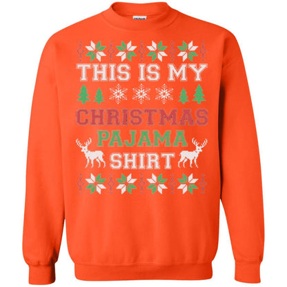 Christmas T-shirt This Is My Christmas Pajama Orange