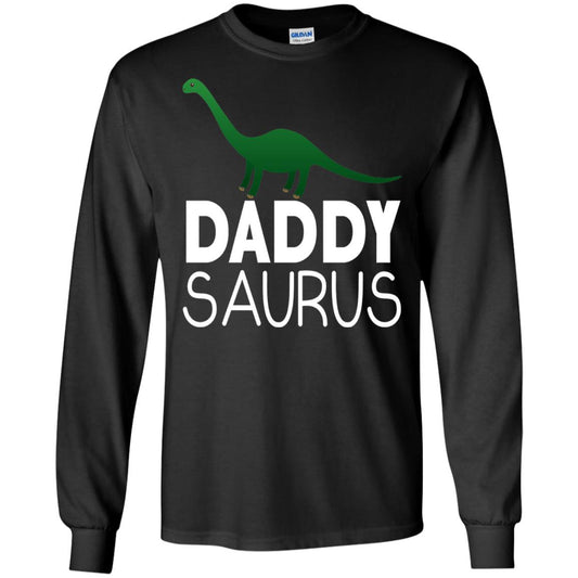 Daddy Saurus Dinosaur Matching Daddy T-shirt Black