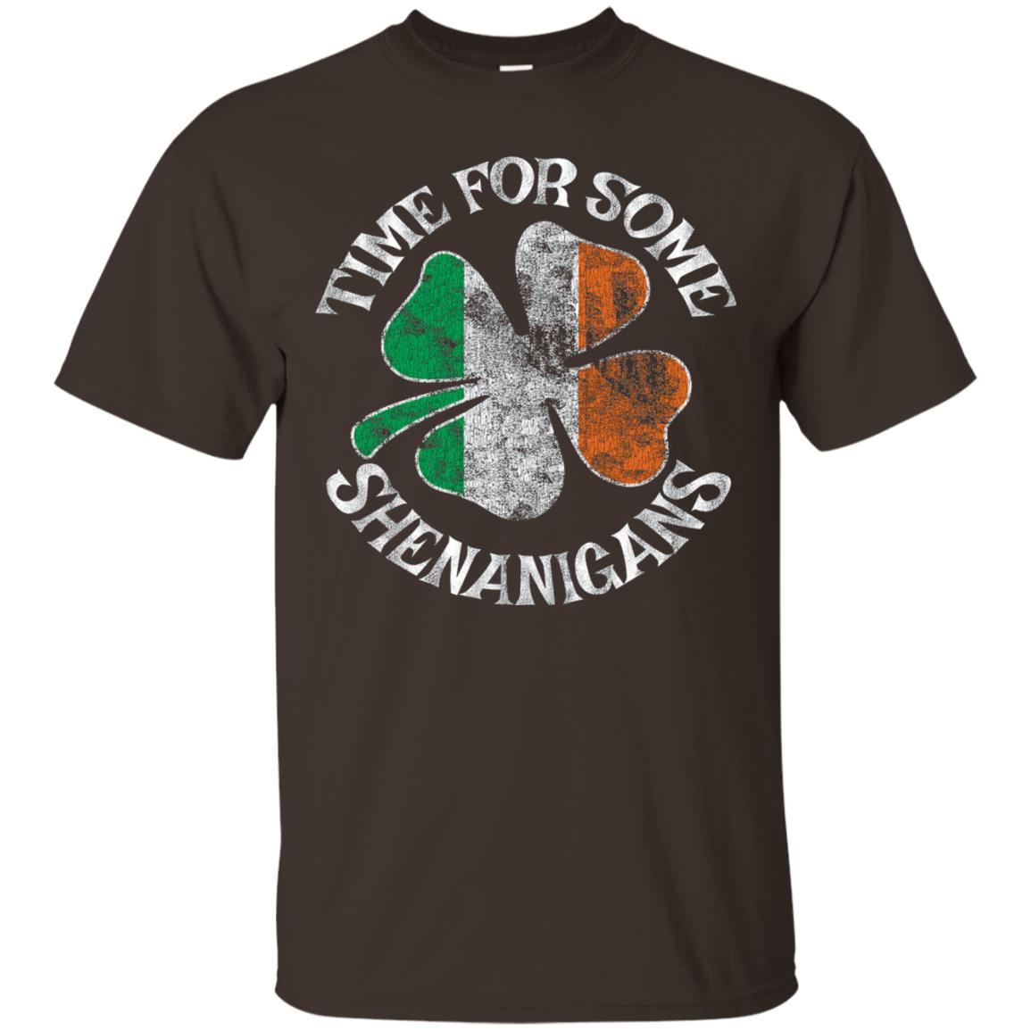 Time For Some Shenanigans St. Patrick_s Day T-shirt Dark Chocolate