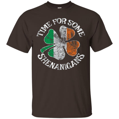 Time For Some Shenanigans St. Patrick_s Day T-shirt Dark Chocolate
