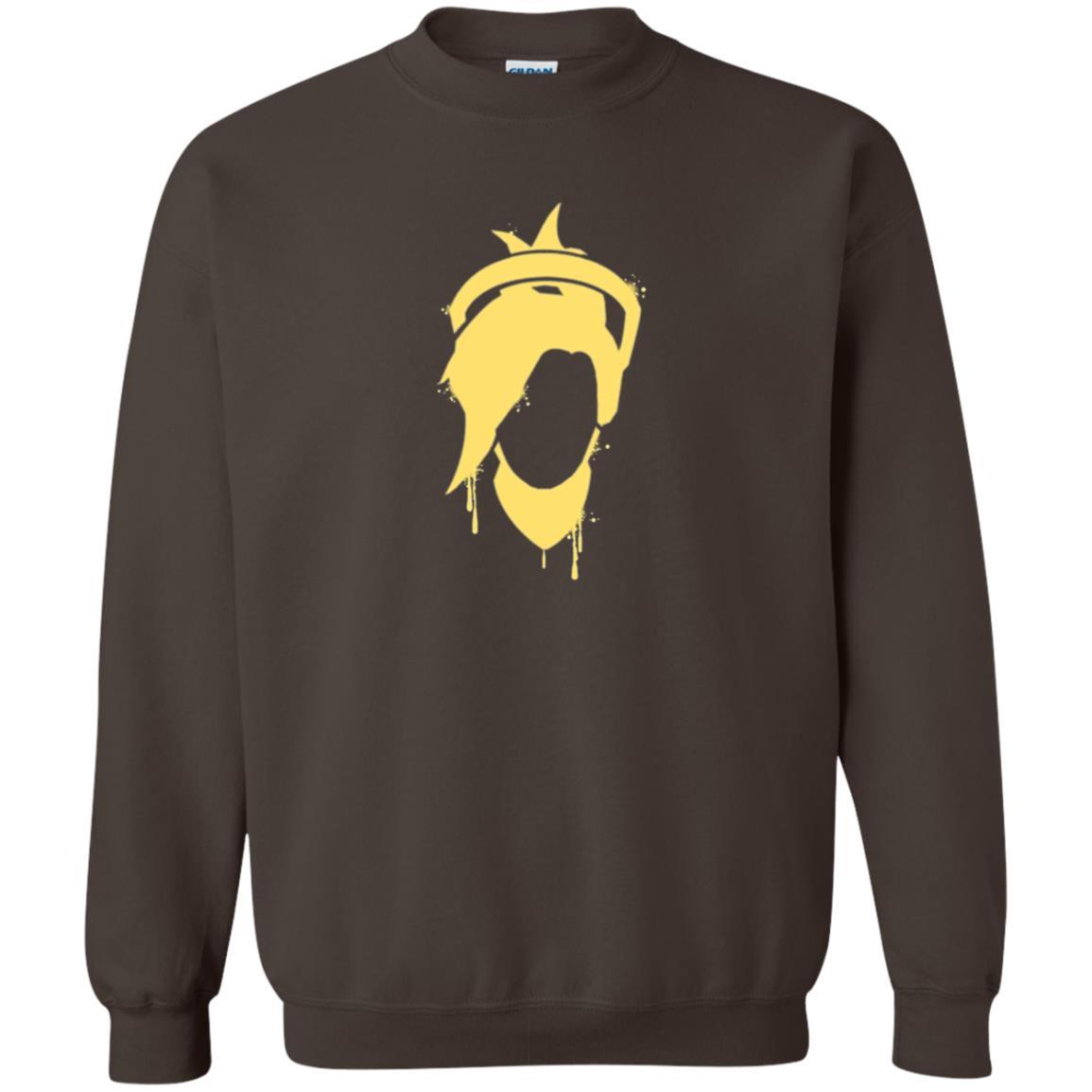 Overwatch Mercy Icon Spray T-Shirt Dark Chocolate