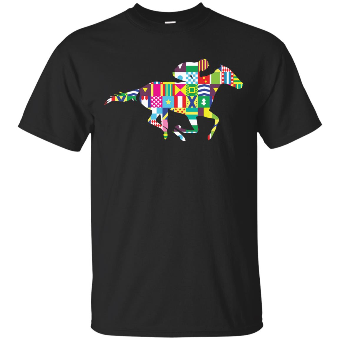 Kentucky Horse Racing Silhouette Derby Shirt Black