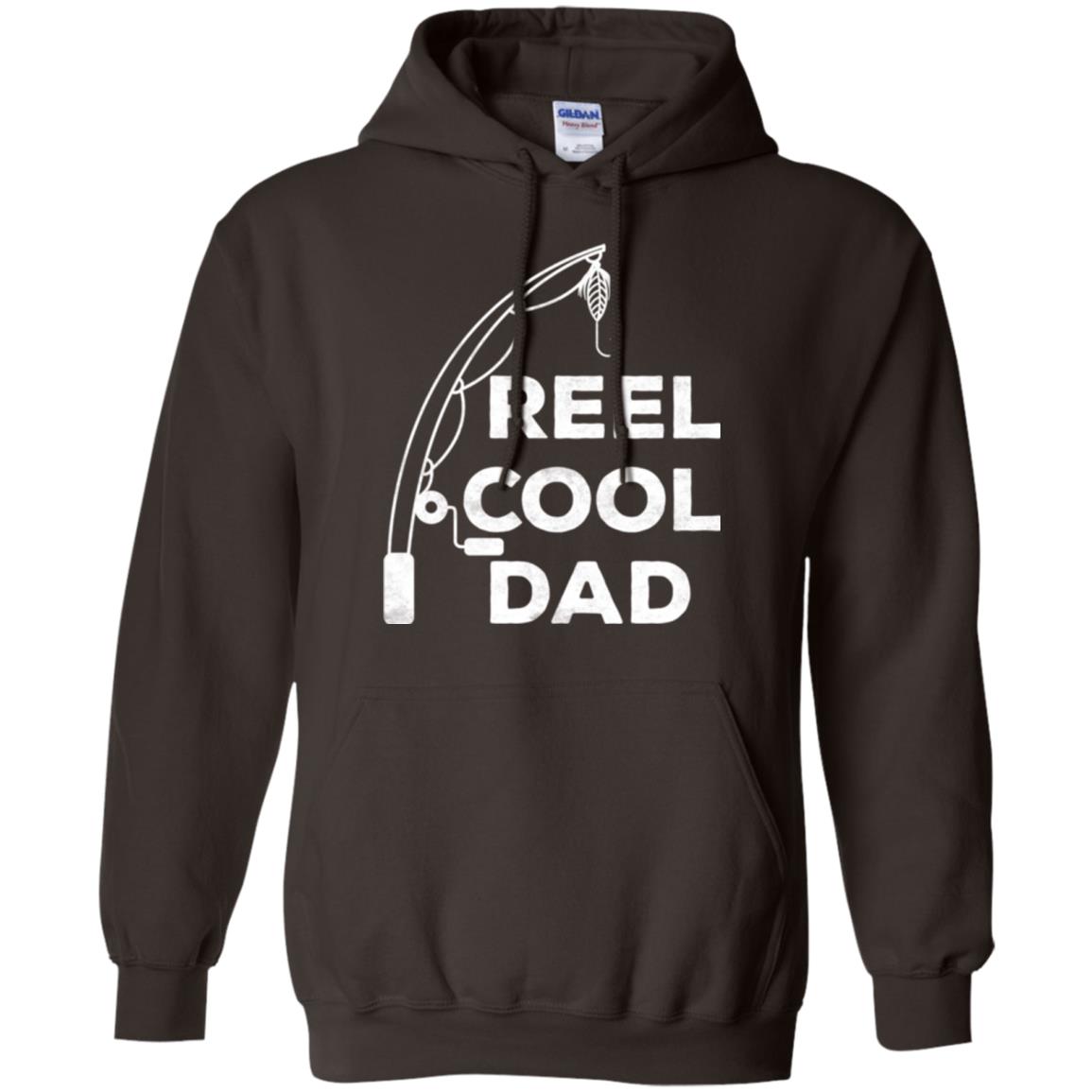 Fisherman T-shirt Reel Cool Dad Dark Chocolate