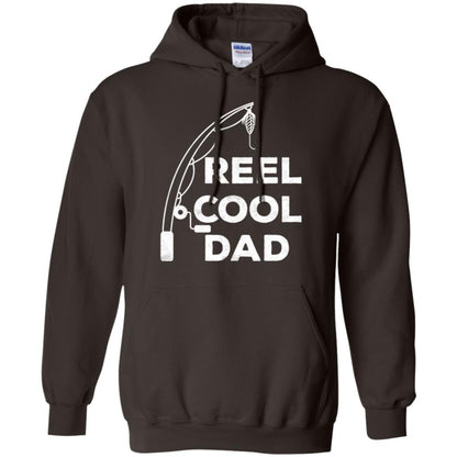 Fisherman T-shirt Reel Cool Dad Dark Chocolate