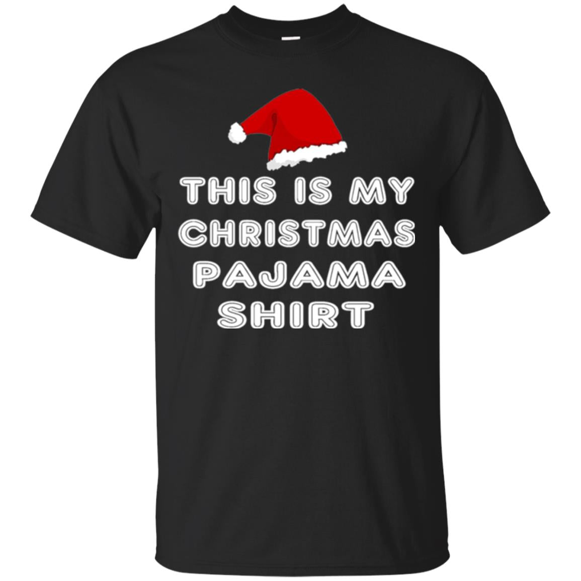 Christmas T-shirt This Is My Christmas Pajama Shirt Black