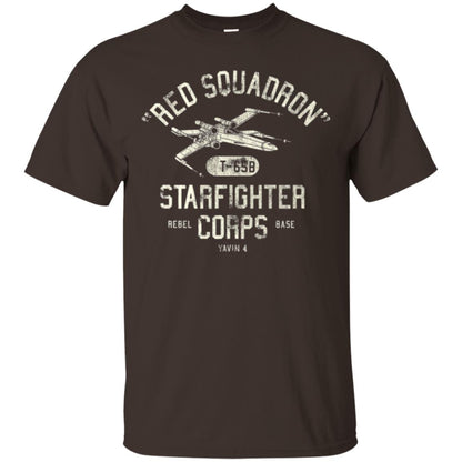 Movie T-shirt Red Squadron Starfighter Rebel Corps Base Dark Chocolate