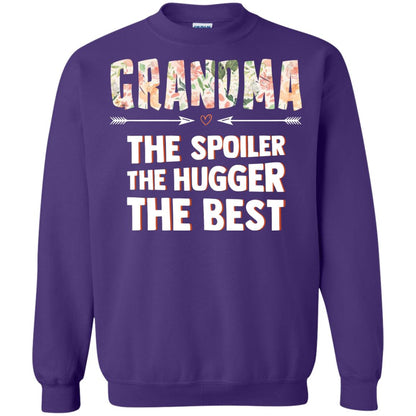 Grandma The Spoiler The Hugger The Best Nana Shirt Purple