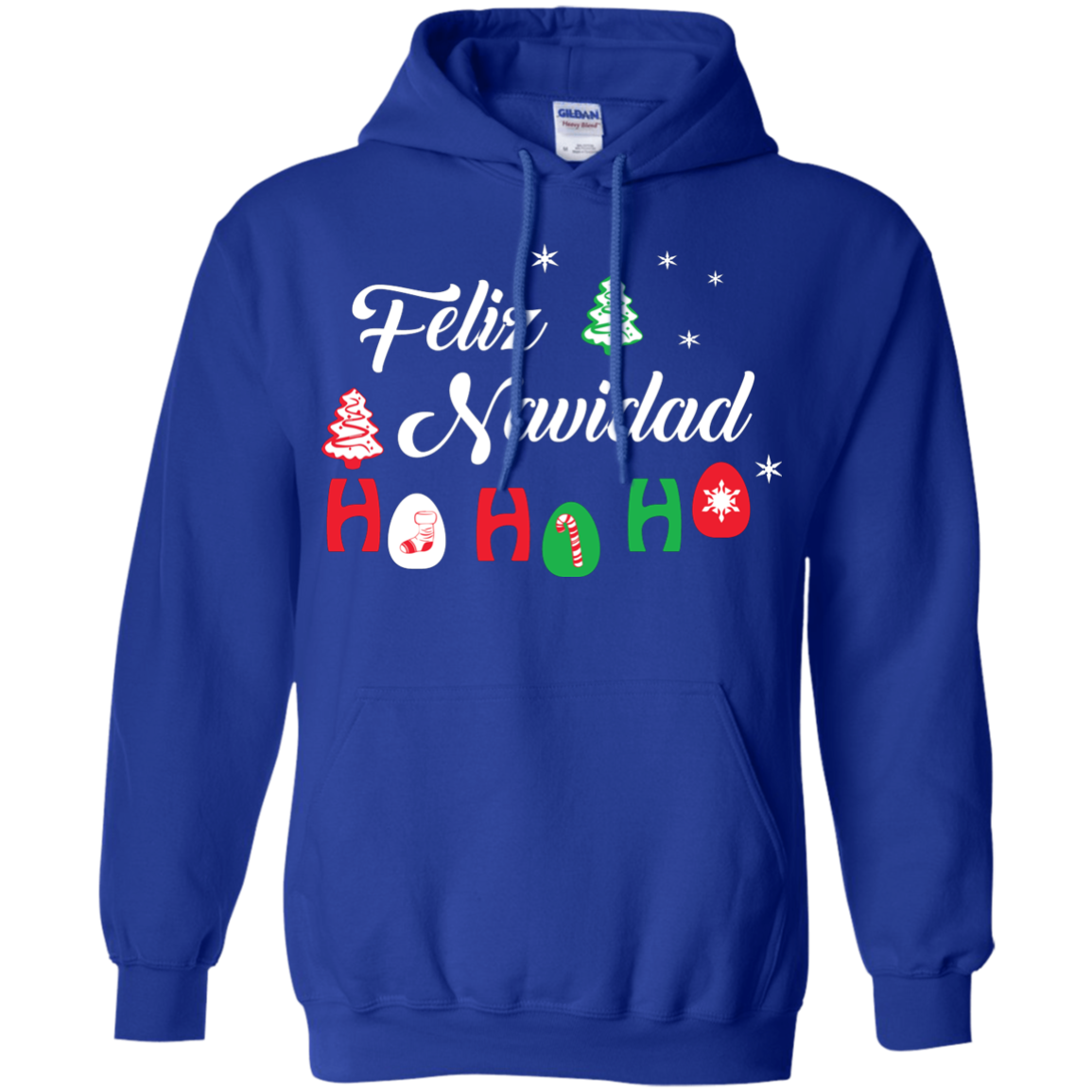 Chirstmas T-Shirt Feliz Navidad Ho Ho Ho Royal