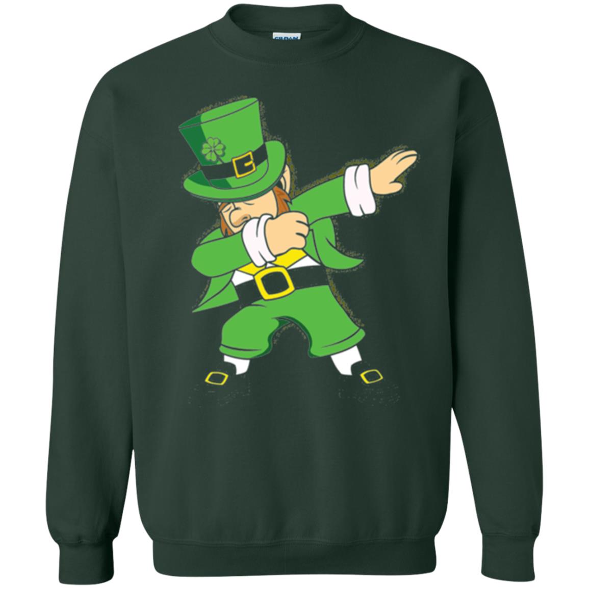 St. Patrick_s Day T-shirt Irish Dabbing T-shirt Forest Green