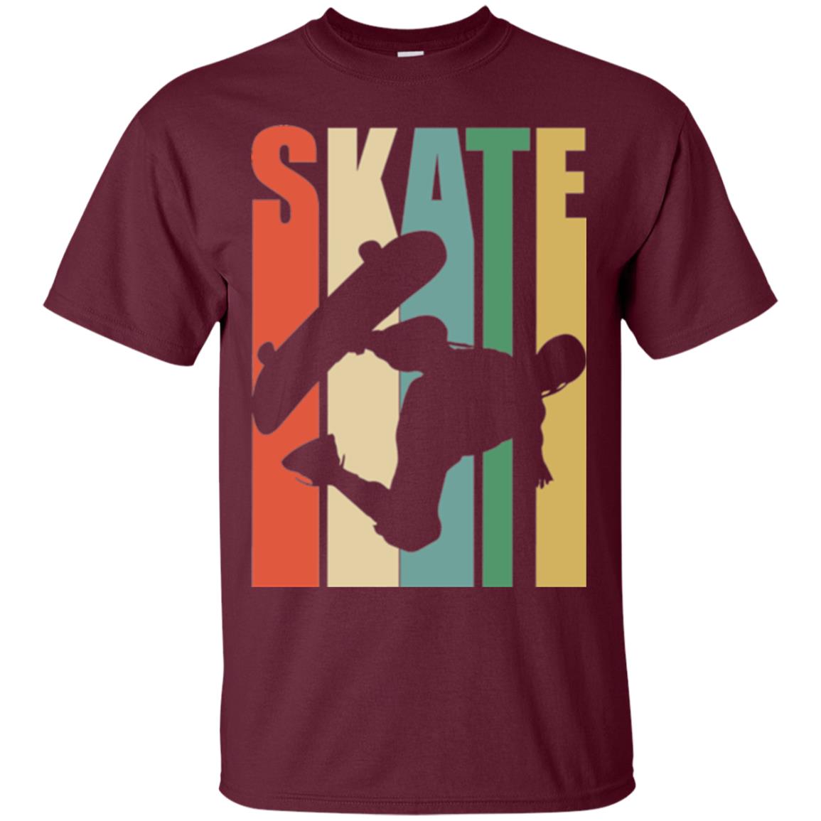 Skateboarder T-shirt Retro Vintage Maroon