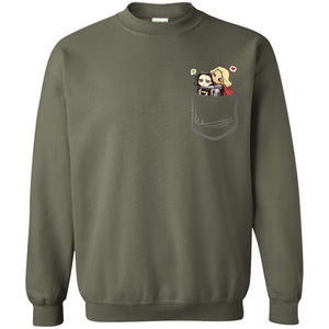 Thornloki In Pocket Movie ShirtG180 Gildan Crewneck Pullover Sweatshirt 8 oz.