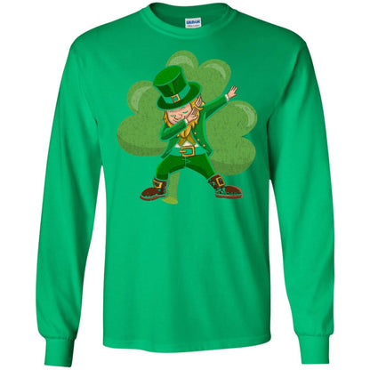 Funny Dabbing Leprechaun Shirt St Patricks Day T-shirt Irish Green