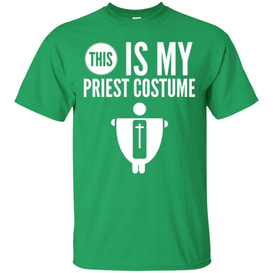 Halloween T-shirt This Is My Priest Irish Green