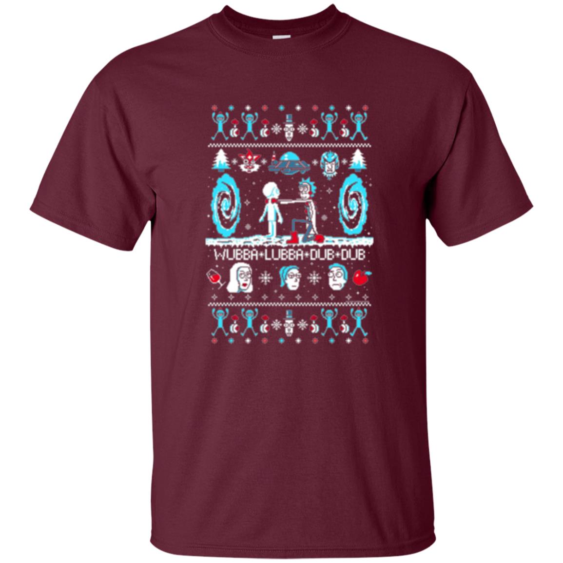 Cartoon T-shirt Build A Snowmorty Maroon