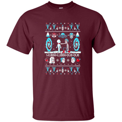 Cartoon T-shirt Build A Snowmorty Maroon