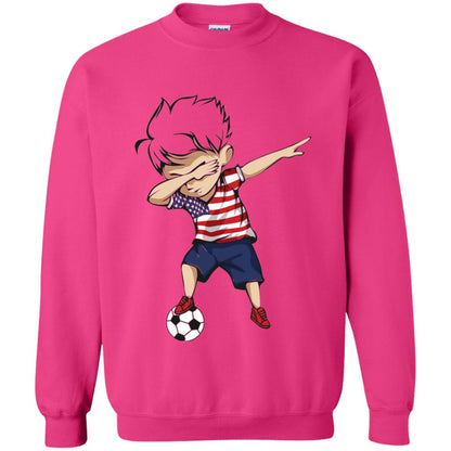 Dabbing Soccer Boy United States Jersey Shirt Usa Football Heliconia