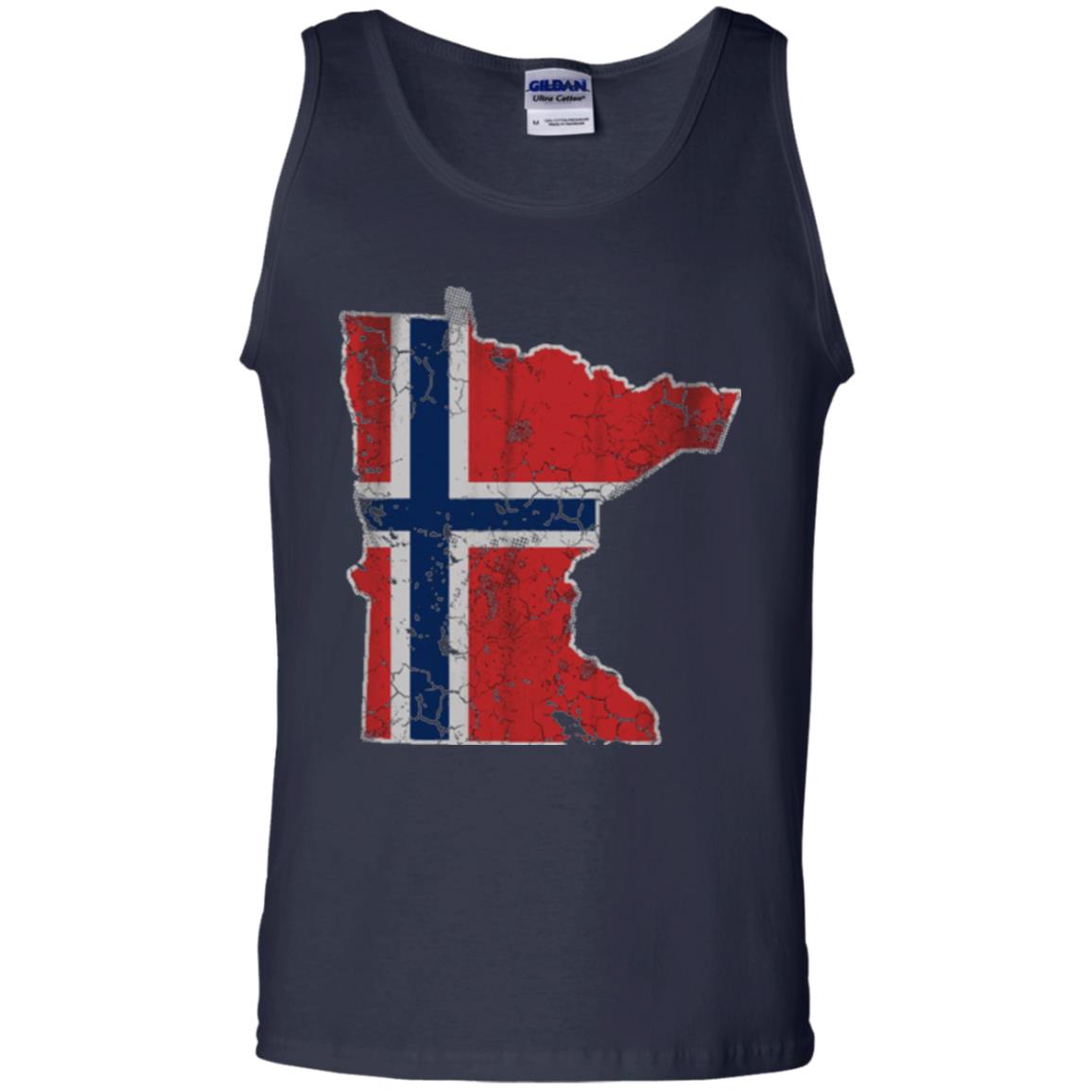 Minnesota Norwegian American Norge Norway Flag T-shirt Navy
