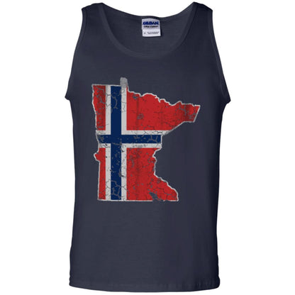 Minnesota Norwegian American Norge Norway Flag T-shirt Navy