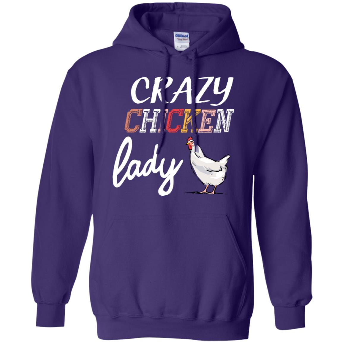 Crazy Chicken Lady Chicken Shirt For Girls Womens Purple