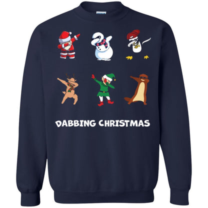Dabbing Christmas T-shirt Navy