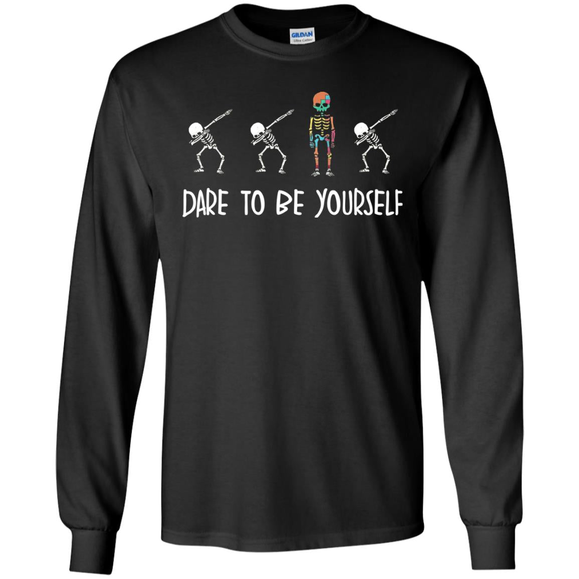 Dare To Be Yourself Autism Awareness T-shirt Black