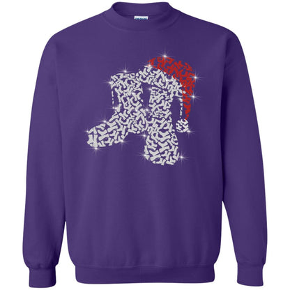 Veteran Boot With Santa Hat Merry Christmas Gift Shirt For Mens Womens Purple