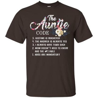 The Auntie Code Shirt For Womens Dark Chocolate