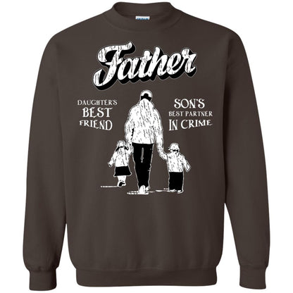 Father Is Daugther's Best Friend Son's Best Partner In Crime Shirt Dark Chocolate