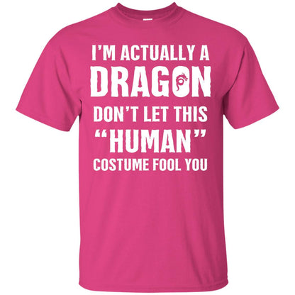 I_m Actually A Dragon Funny Halloween T-shirt Heliconia