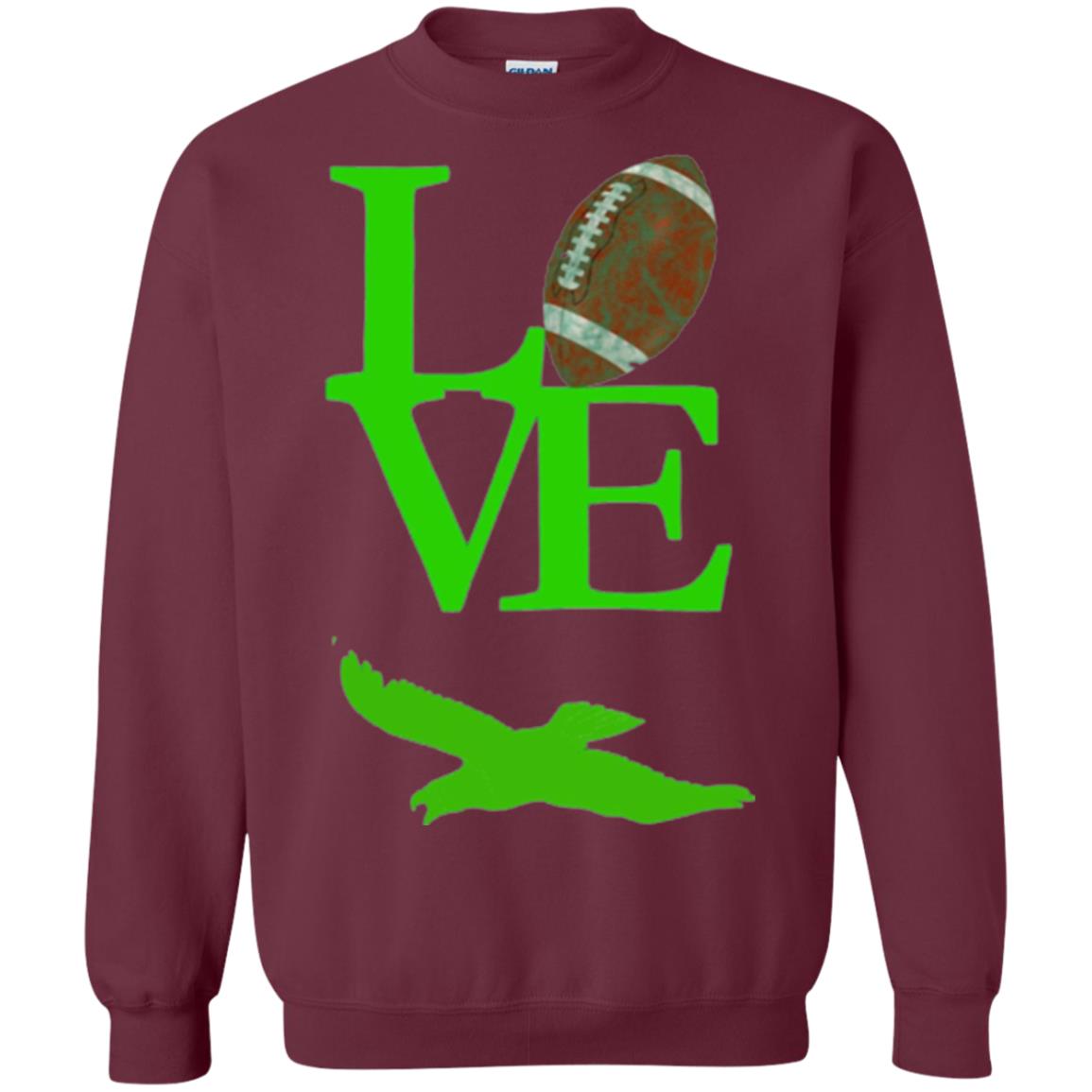 Football Lover T-shirt Love Football Flying Bird T-shirt Maroon