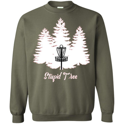 Disc Golf T-shirt Stupid Tree Military Green