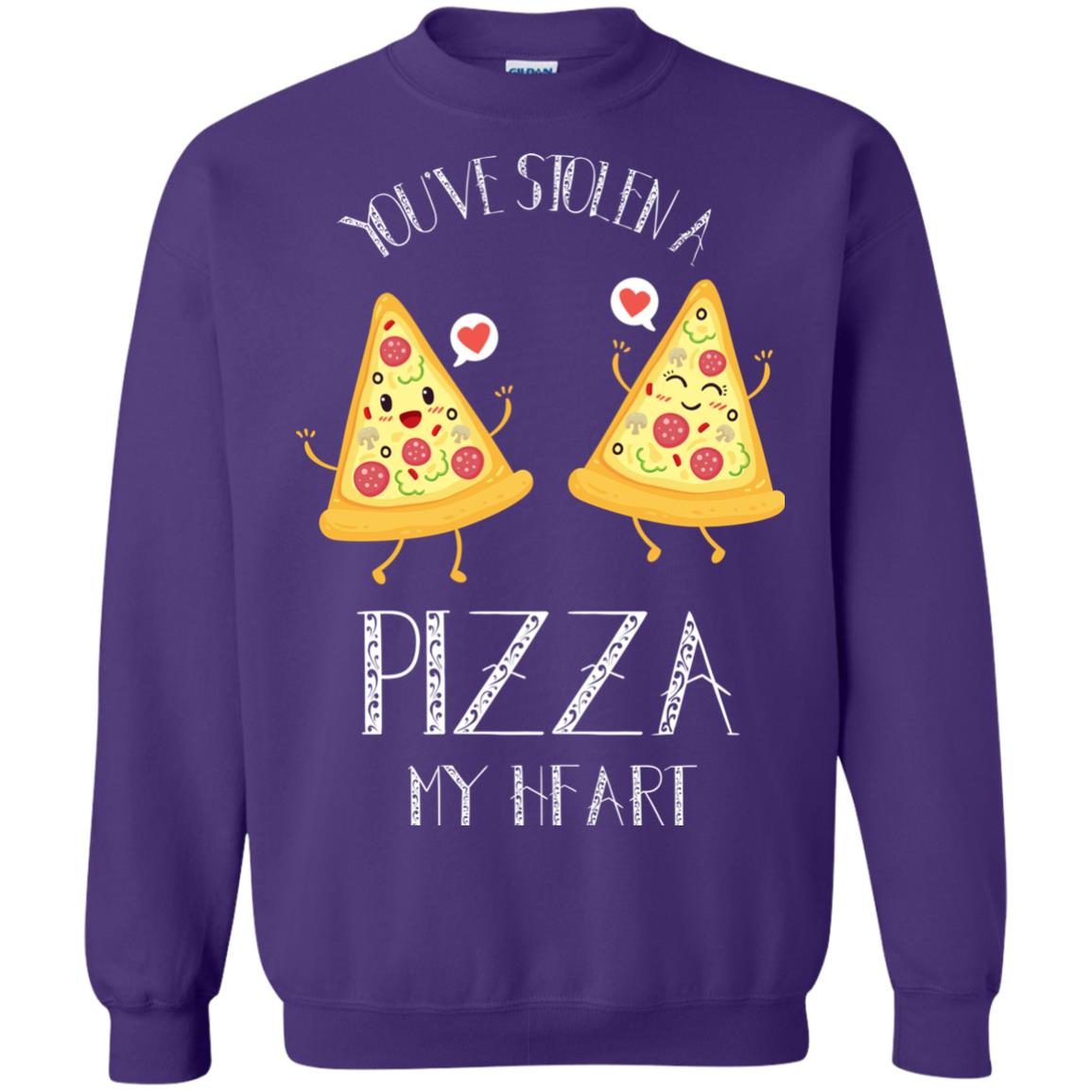 Pizza Lover T-shirt You've Stolen A Pizza My Heart Purple