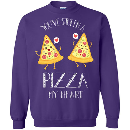 Pizza Lover T-shirt You've Stolen A Pizza My Heart Purple