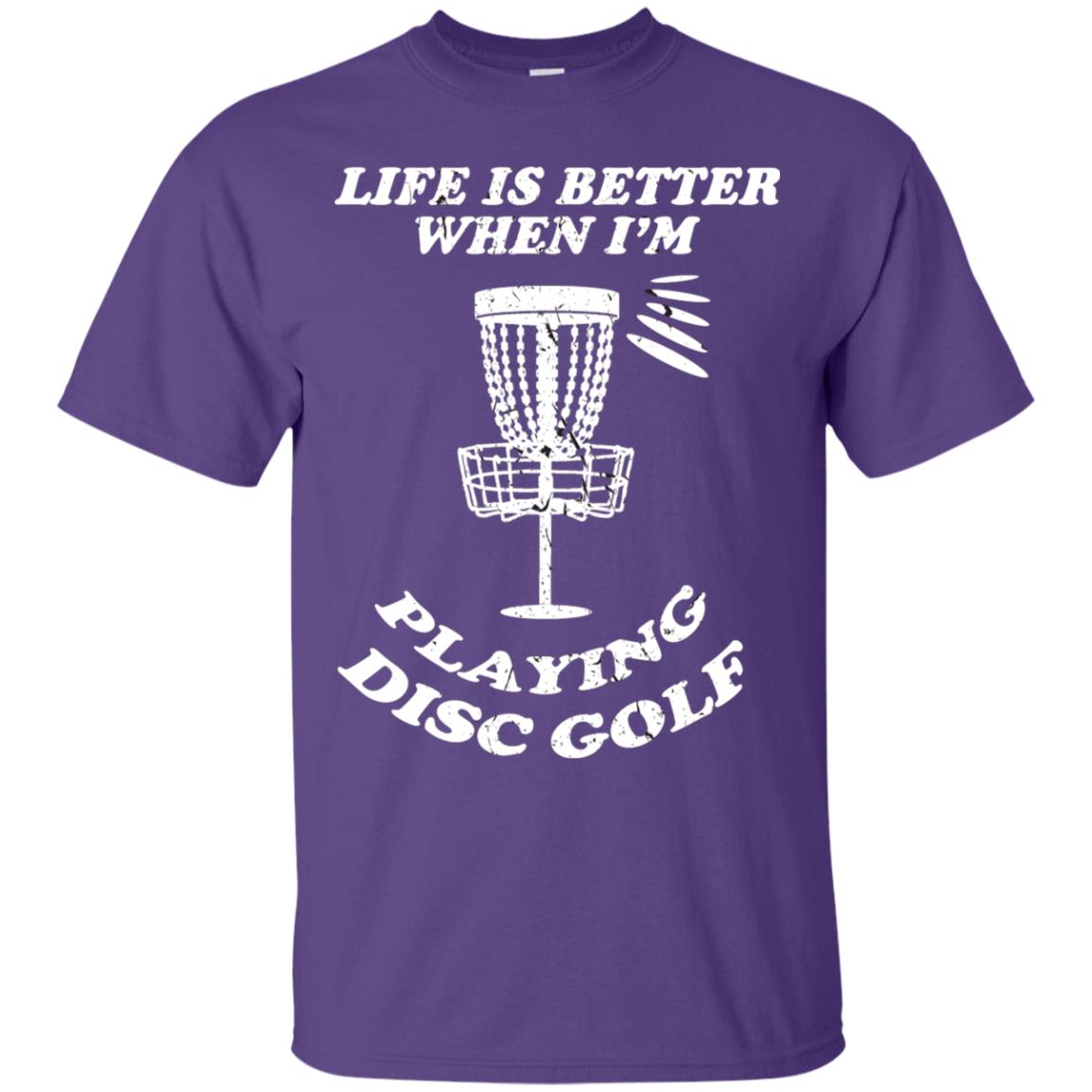 Life Is Better When I'm Playing Dics Golf Shirt For Mens Or Womens Purple