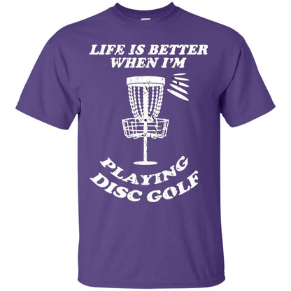 Life Is Better When I'm Playing Dics Golf Shirt For Mens Or Womens Purple