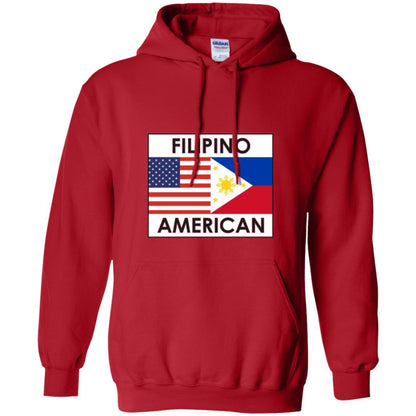 Filipino American T-shirt Philippines Usa Flags Red