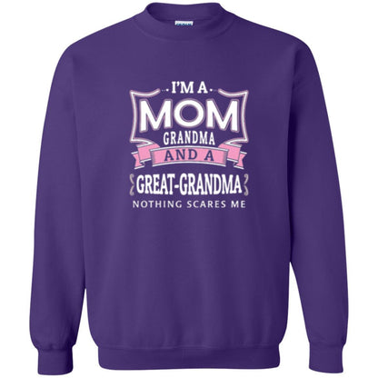 Nana T-shirt Nothing Scares Me I_m Mom Grandma Purple