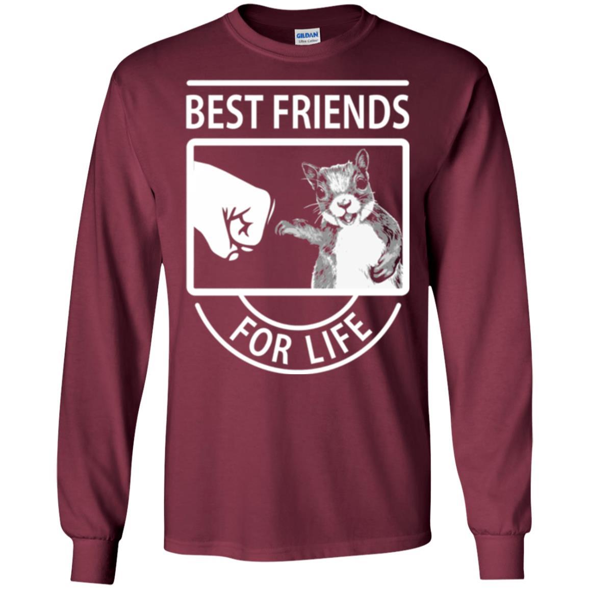 Squirrel T-shirt Best Friend For Life T-shirt Maroon