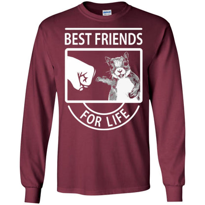 Squirrel T-shirt Best Friend For Life T-shirt Maroon
