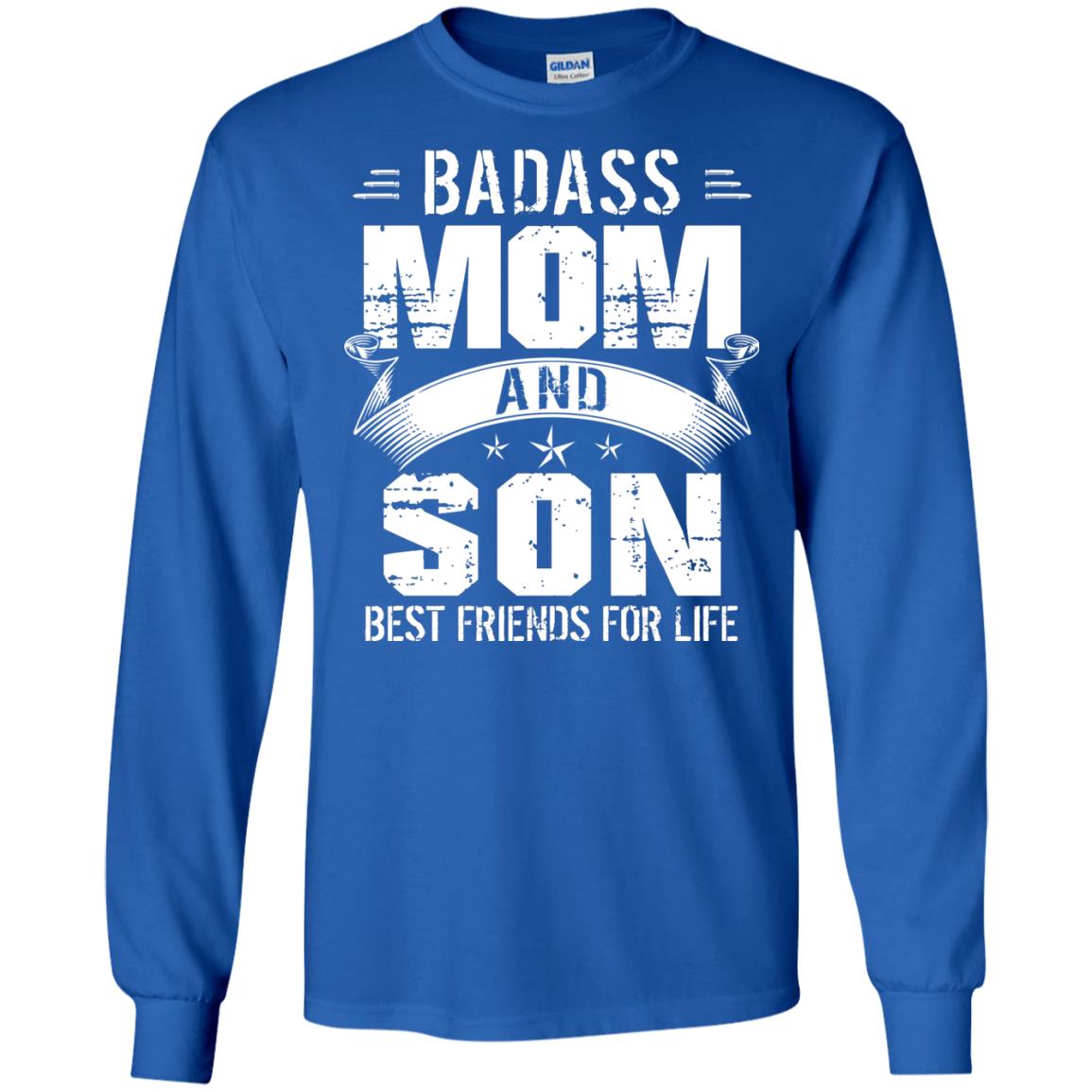 Badass Mom And Son Best Friends For Life Shirt Royal