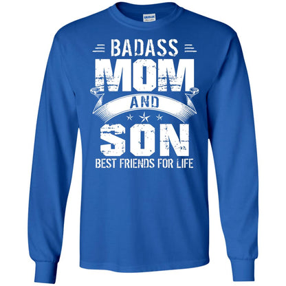 Badass Mom And Son Best Friends For Life Shirt Royal