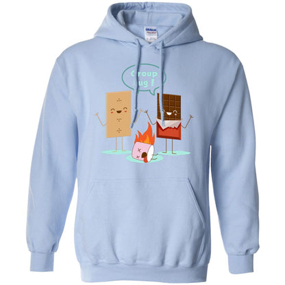 Funny Smores Chocolate Marshmallow Hiking Camping T-shirt Light Blue