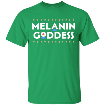 Melanin Goddess African T-shirt Black Girl Poppin_ Irish Green