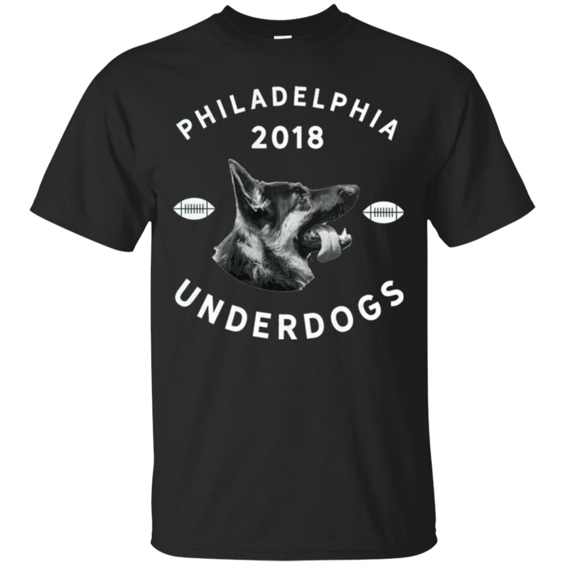 Dog Lover T-shirt Philly Philadelphia Underdogs 2018 Game Day Black