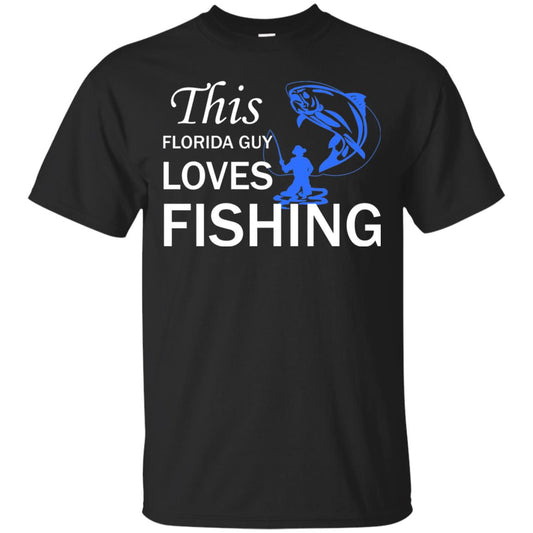 This Florida Guy Love Fishing Fisherman T-shirt Black