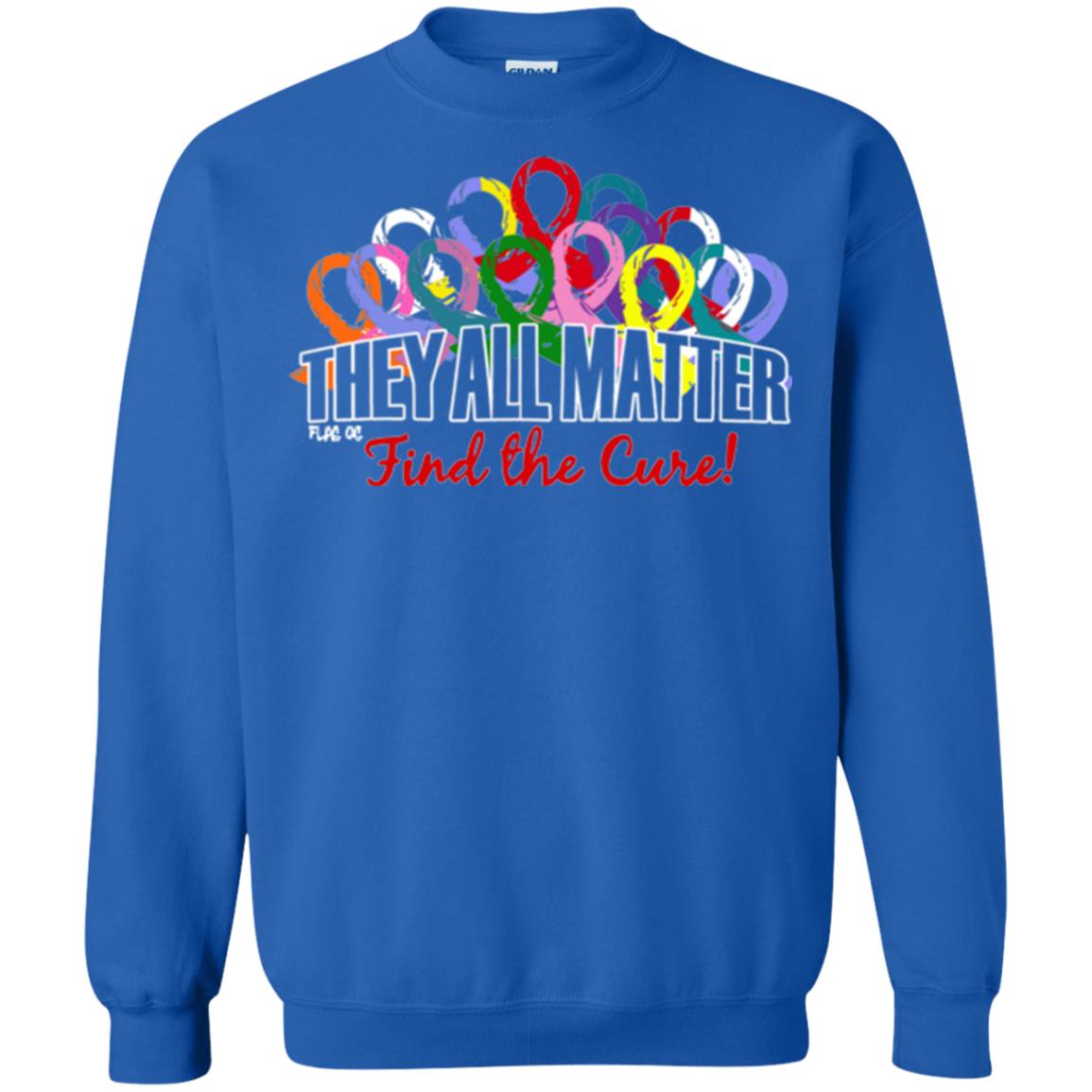 They All Matter Flag Of Find The Cure Cancer Awareness Shirt Royal