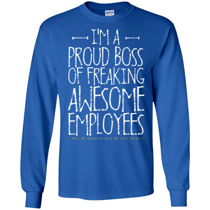 Boss T-shirt I'm A Proud Boss Of Freaking Awesome Employees Royal