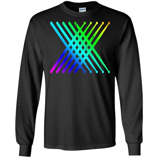 Drummer T-shirt Retro Vintage Drumsticks T-shirt Black