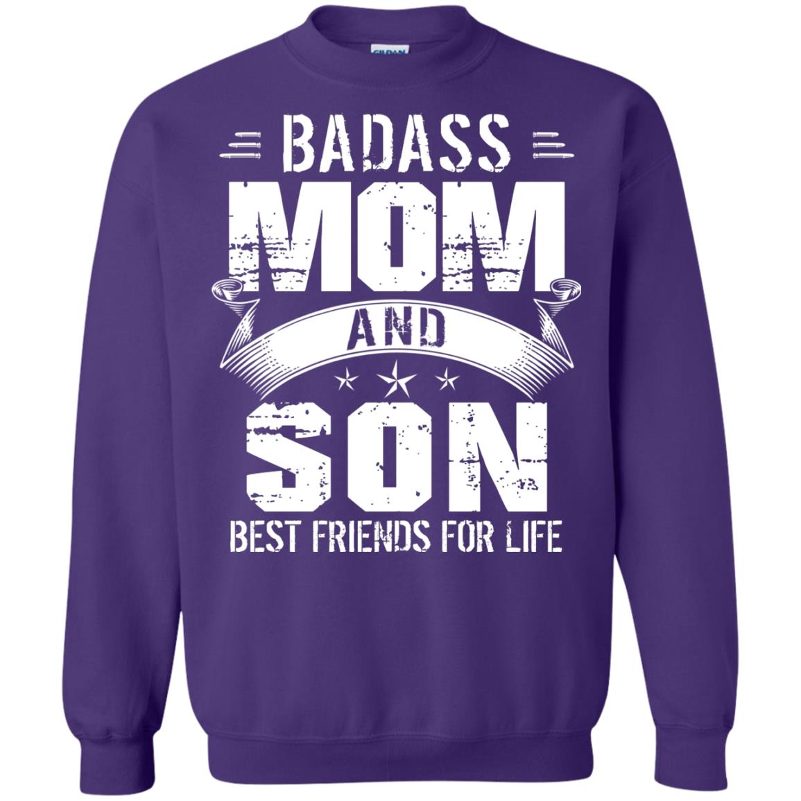 Badass Mom And Son Best Friends For Life Shirt Purple