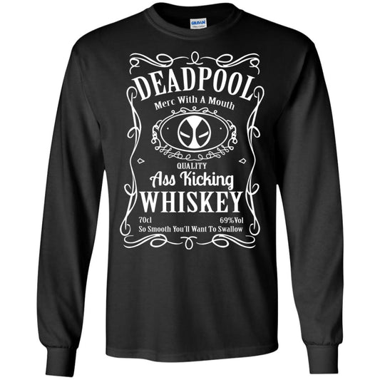 Deadpool Merc With A Mouth Quality Kiching Whiskey So Smooth You Will Want To Swallow Black
